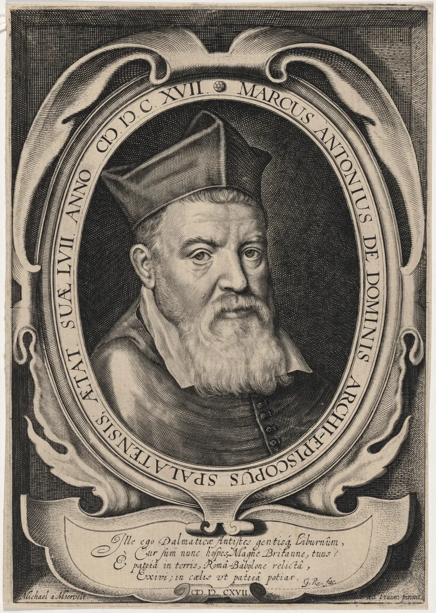 Marc Antonio de Dominis by Michiel van Miereveld, print, 1500-1599