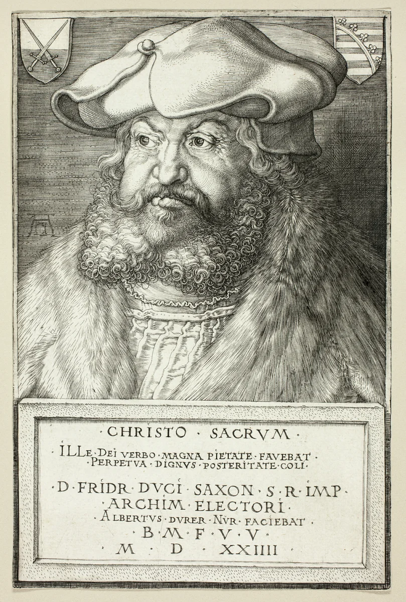 Elector Frederick the Wise of Saxony by Albrecht Dürer, print, 1524
