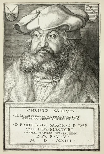 Elector Frederick the Wise of Saxony by Albrecht Dürer, print, 1524