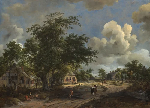 A View on a High Road by Meindert Hobbema, painting, 1665