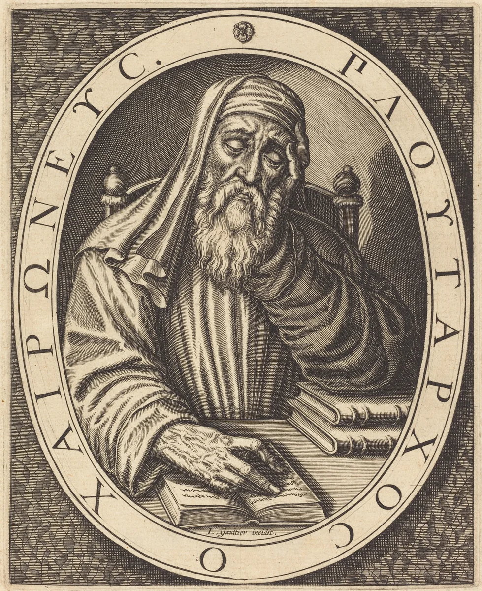 Plutarch by Léonard Gaultier, print, 1561-1641