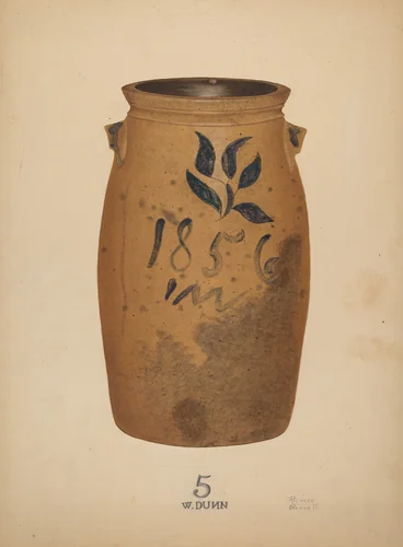 Five Gallon Churn by Richard Barnett, index of american design, 1937