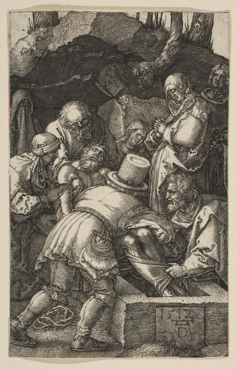 The Entombment, from "The Passion" by Albrecht Dürer, print, 1512
