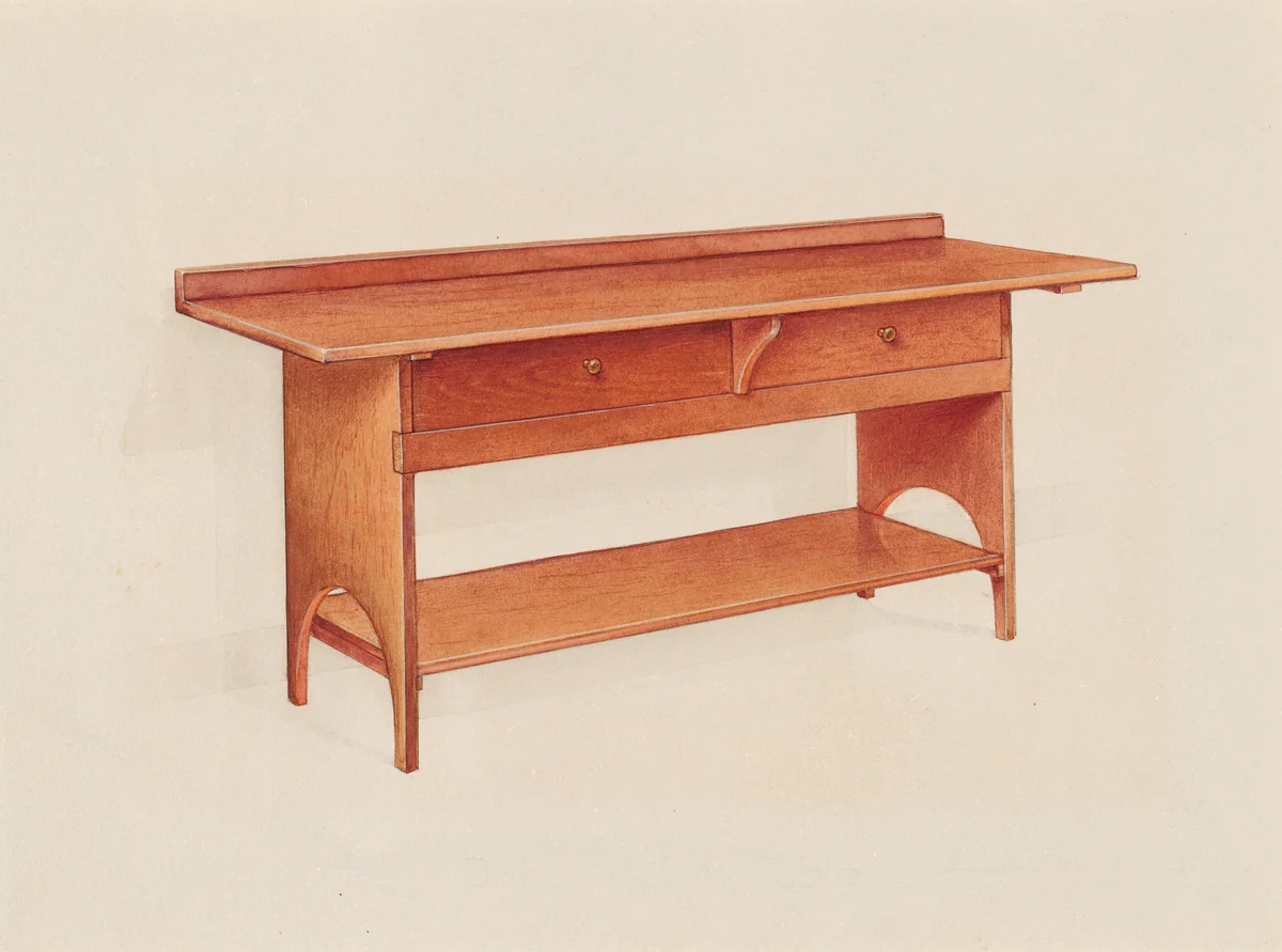 Bake Room Table by Alfred H. Smith, index of american design, 1936