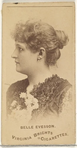 Belle Evesson, from the Actors and Actresses series (N45, Type 1) for Virginia Brights Cigarettes by Allen & Ginter, photograph, 1885-1891