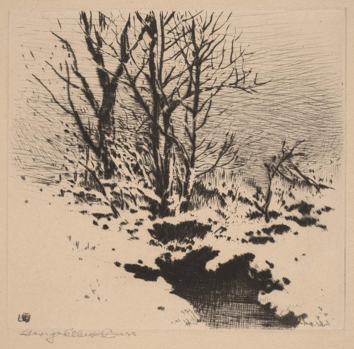 The First Snow (no.2) by George Elbert Burr, print, 1921-1931