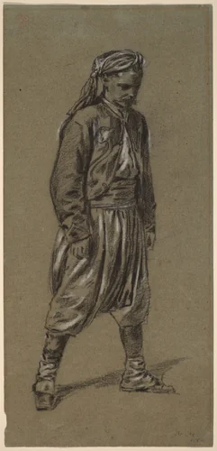 Zouave by Winslow Homer, drawing, 1864
