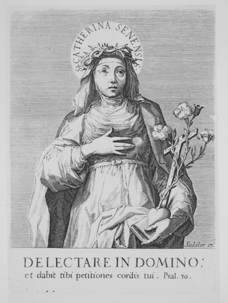Saint Catherine of Siena by anonymous, print, 1550-1650
