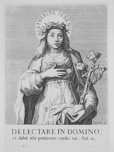 Saint Catherine of Siena by anonymous, print, 1550-1650