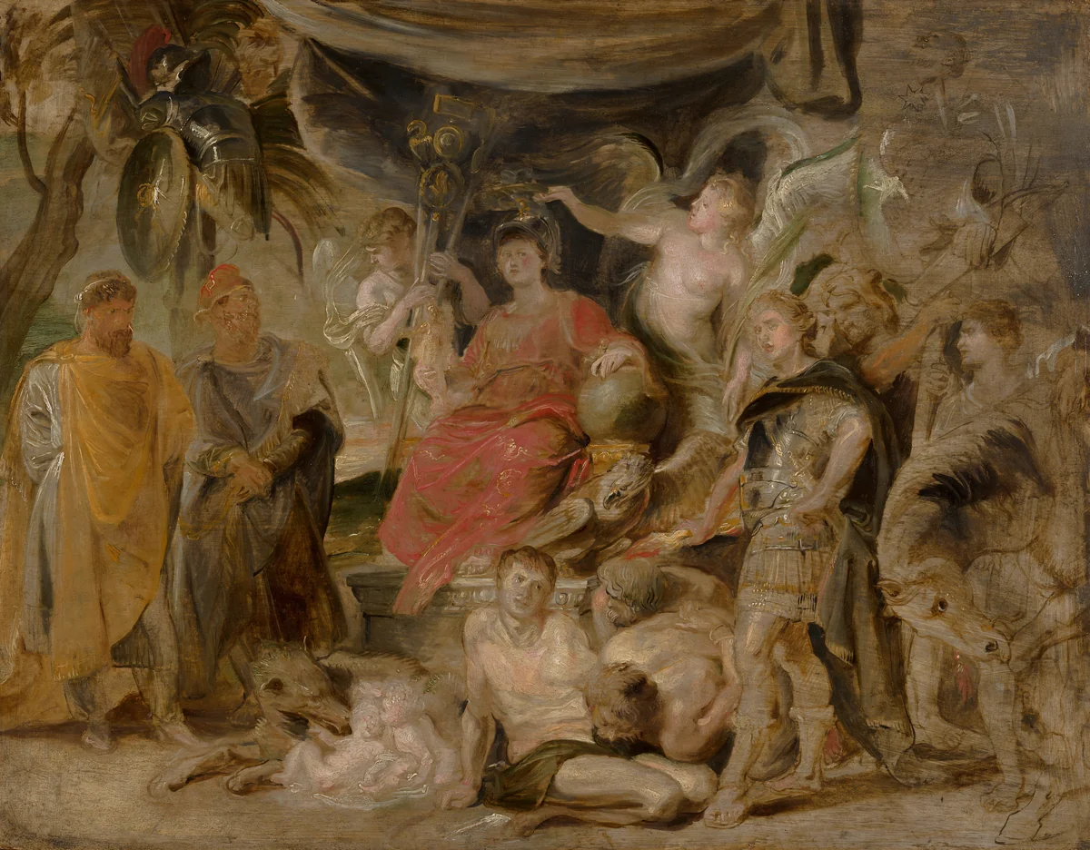 The Triumph of Rome: The Youthful Emperor Constantine Honouring Rome by Peter Paul Rubens, painting, 1622