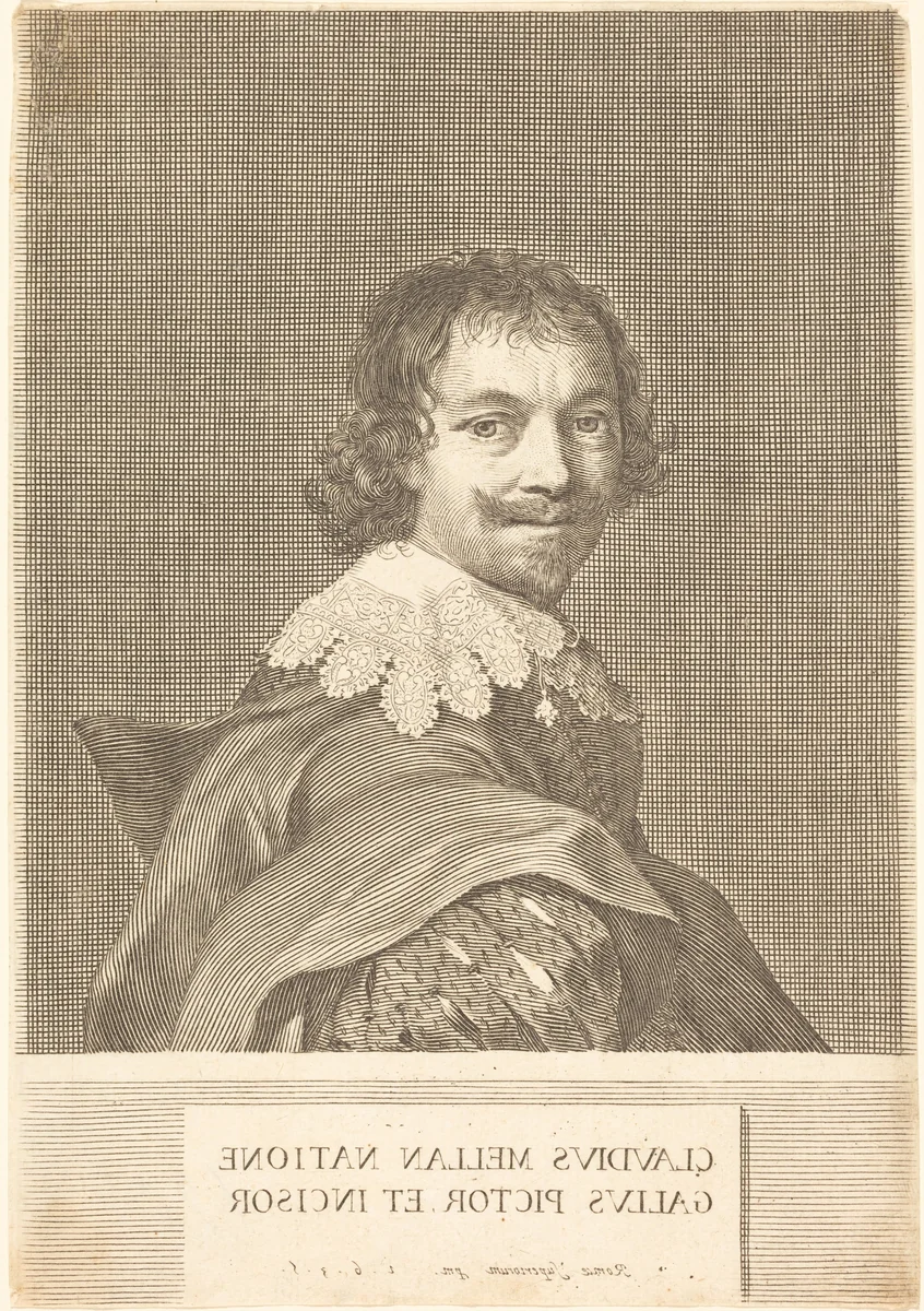 Self-Portrait by Claude Mellan, print, 1635