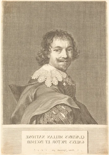 Self-Portrait by Claude Mellan, print, 1635