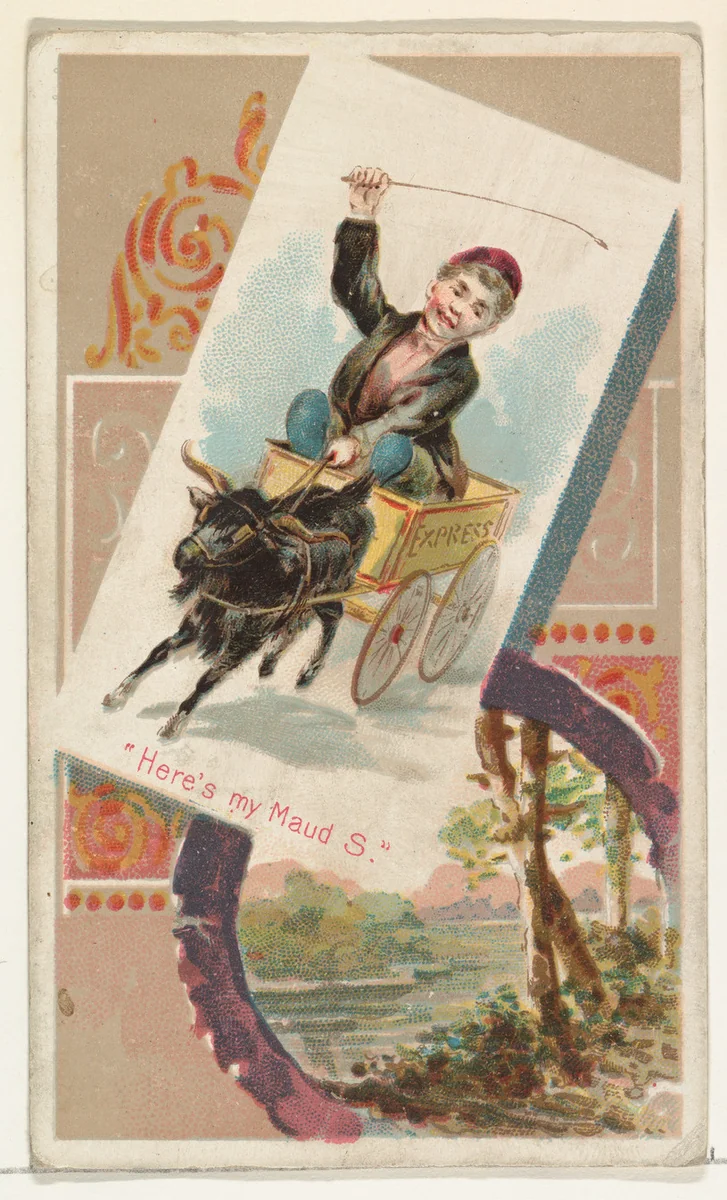"Here's my Maud S.," from the Terrors of America set (N136) issued by Duke Sons & Co. to promote Honest Long Cut Tobacco by W. Duke, Sons & Co., print, 1888-1889