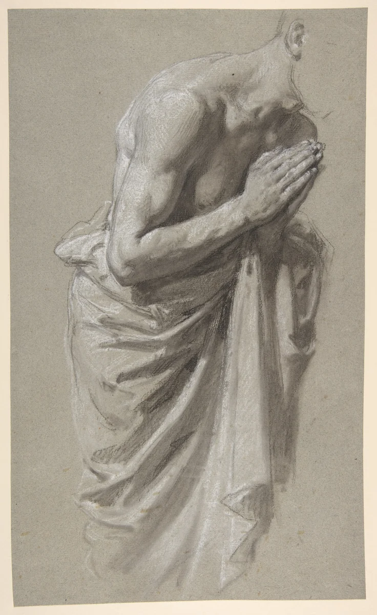 Study for Clovis (middle register; study for wall paintings in the Chapel of Saint Remi, Sainte-Clotilde, Paris, 1858) by Isidore Pils, drawing, 1820-1875