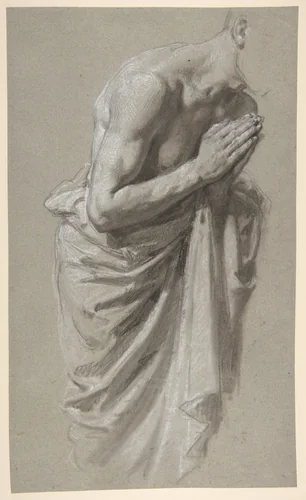 Study for Clovis (middle register; study for wall paintings in the Chapel of Saint Remi, Sainte-Clotilde, Paris, 1858) by Isidore Pils, drawing, 1820-1875