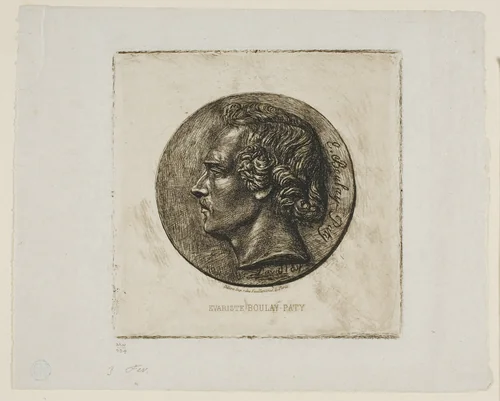 Portrait of the Poet Evariste Boulay-Paty by Charles Meryon, print, 1861