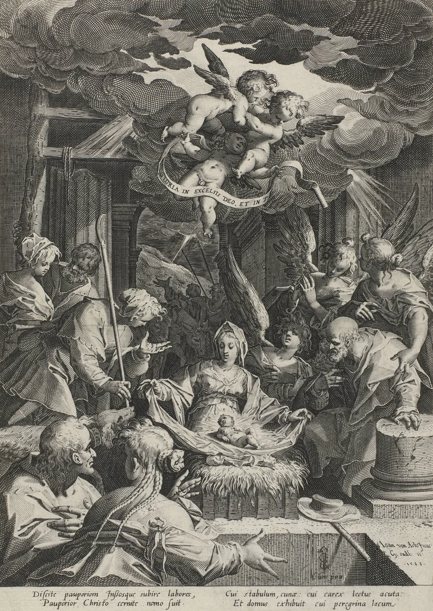Geboorte van Christus by Unknown, print, 1588