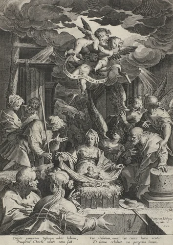 Geboorte van Christus by Unknown, print, 1588