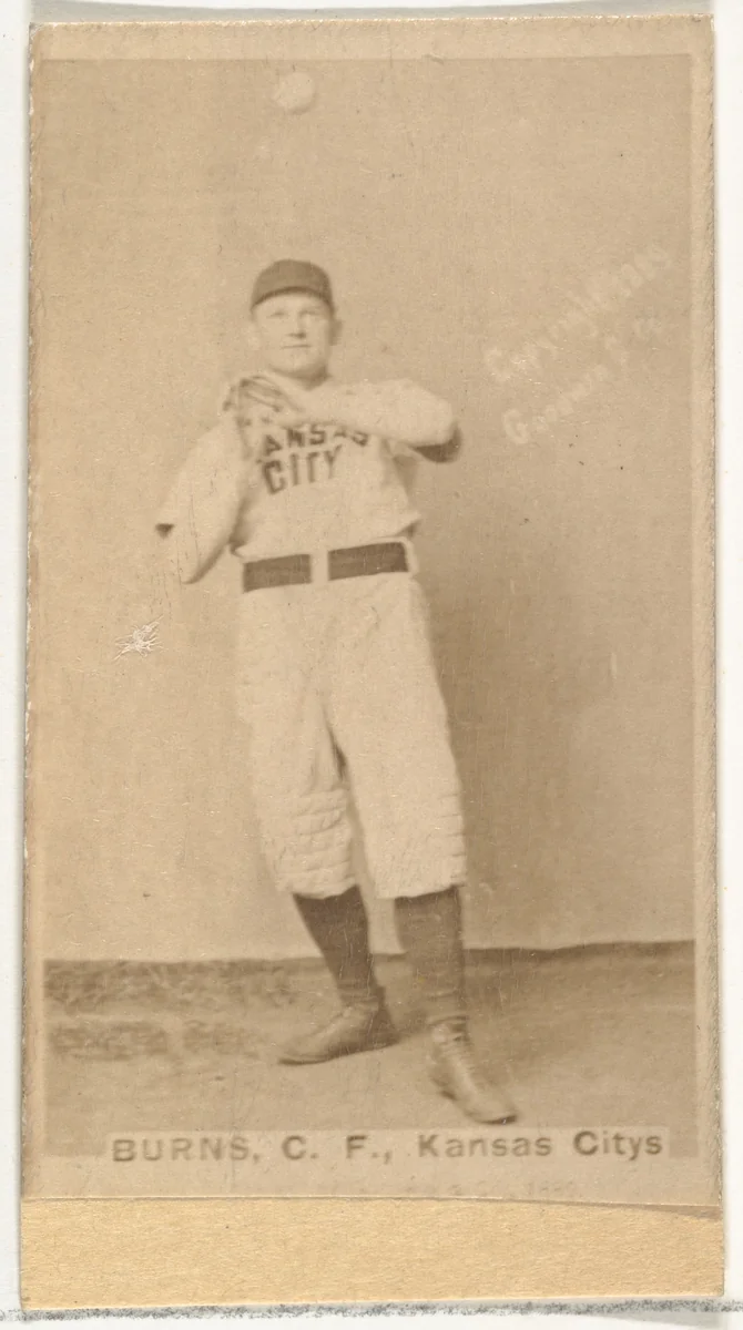 James M. "Jim" Burns, Center Field, Kansas City Cowboys, from the Old Judge series (N172) for Old Judge Cigarettes by Goodwin & Company, photograph, 1888-1889
