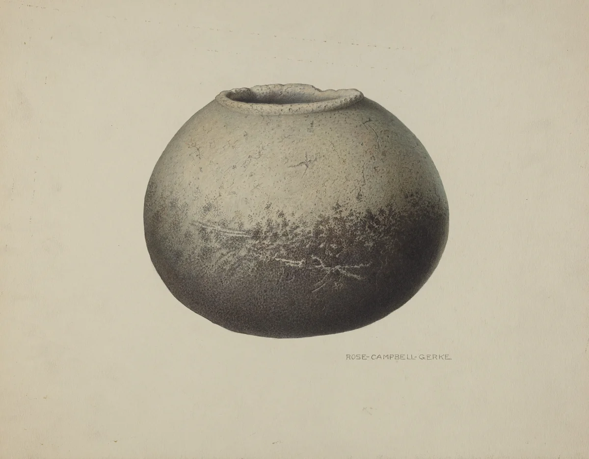 Stone Olla by Rose Campbell-Gerke, index of american design, 1940