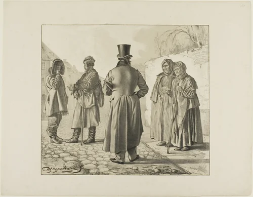 Scenes from Russian Folk Life by Ignatii Shchedrovskii, print, 1835-1870