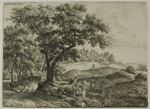 The Edge of the Forest by Anthonie Waterloo, print, 1630-1690