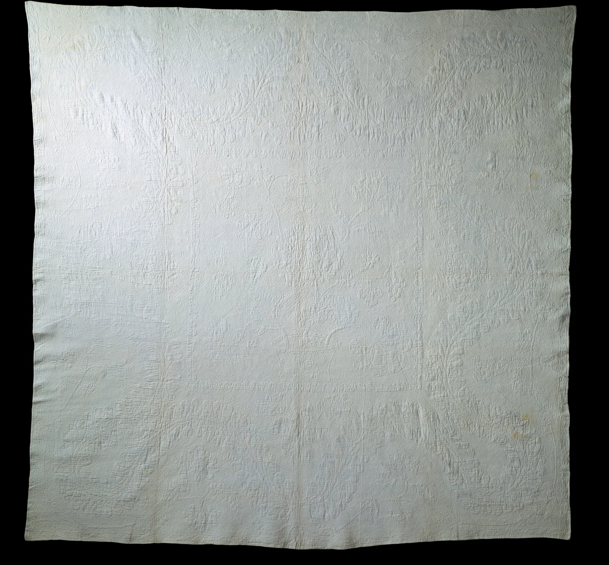 Bedcover by Hannah Howard, textile, 1800