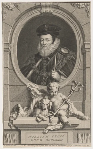 William Cecil, Lord Burleigh by Jacobus Houbraken, print, 1738