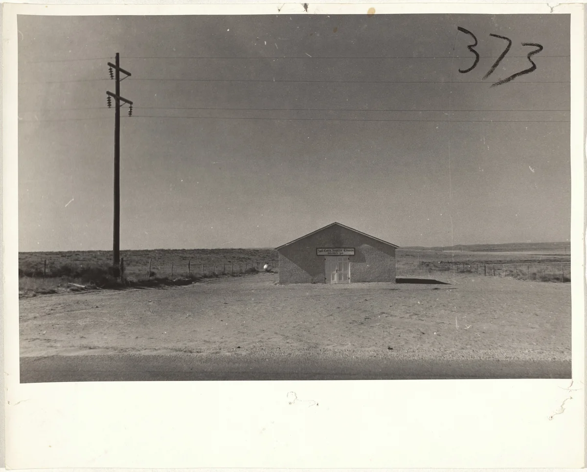 Salt Creek Baptist Church--New Mexico by Robert Frank, photograph, 1955