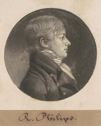 R. Philips by Charles B. J. Févret de Saint-Mémin, print, 1805