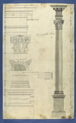 The General Proportions of the Composite Order, in Chippendale Drawings, Vol. I by Thomas Chippendale, drawing, 1753