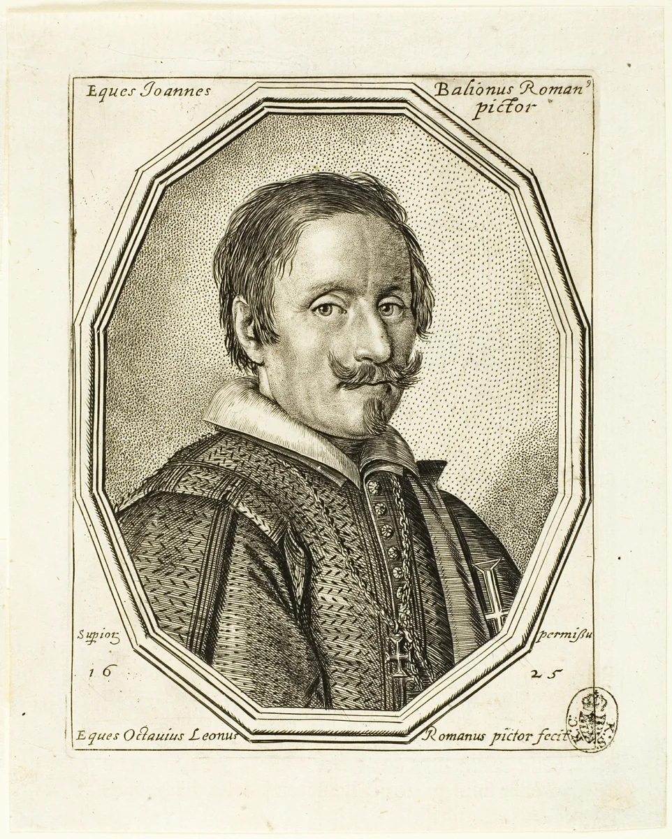 Giovanni Baglione by Ottavio Mario Leoni, print, 1625