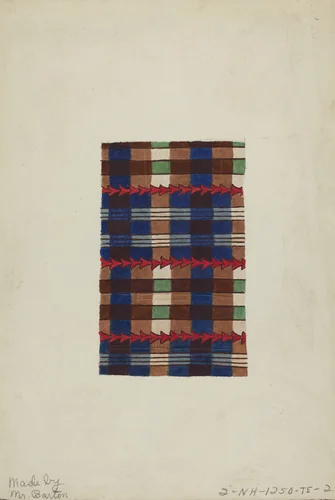 Quilt by Cleon Barton, index of american design, 1935-1942