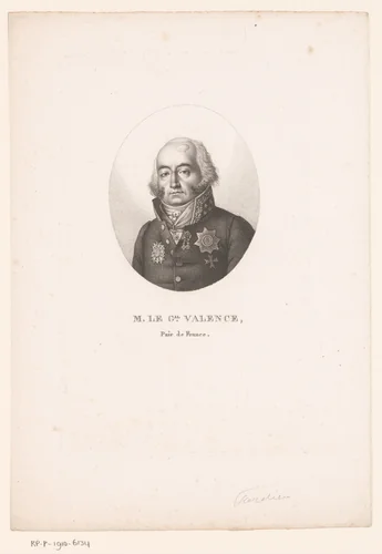 Portret van Jean-Baptiste Cyrus de Timbrune de Thiembronne by Ambroise Tardieu, print, 1820-1821