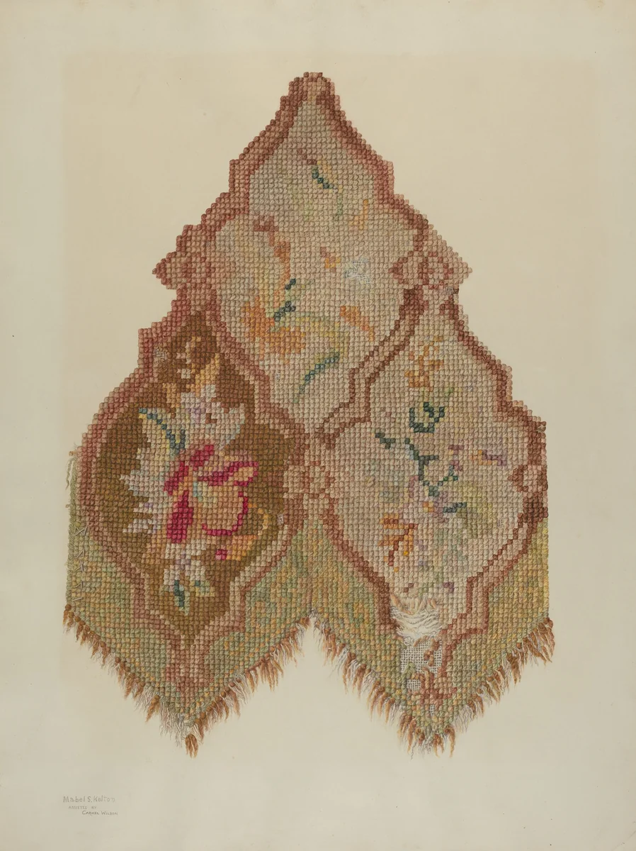 Embroidered Table Scarf by Mabel S. Kelton, index of american design, 1941