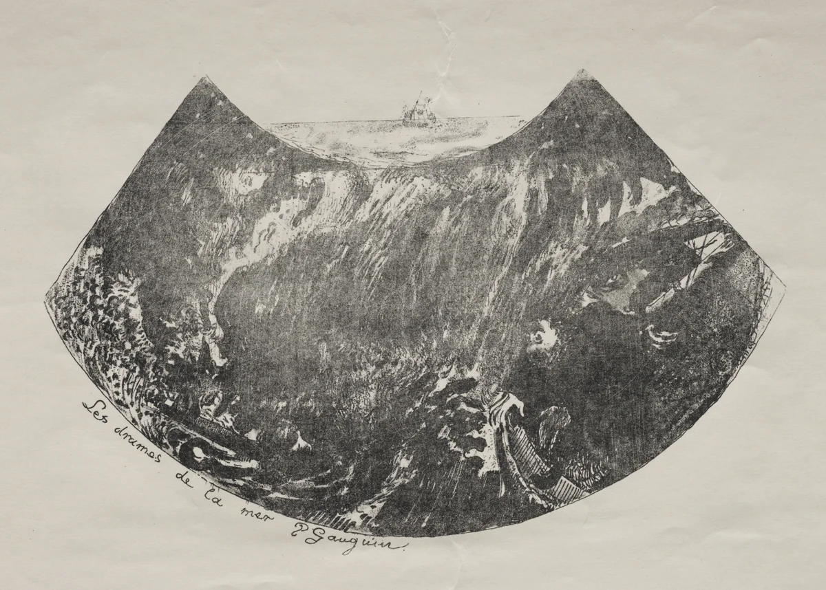 Dramas of the Sea by Paul Gauguin, print, 1884-1894