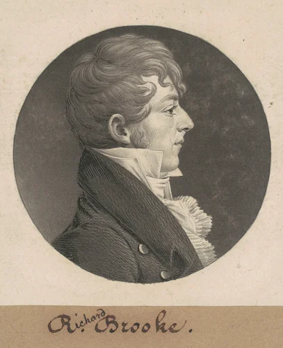 Richard Brooke by Charles B. J. Févret de Saint-Mémin, print, 1808