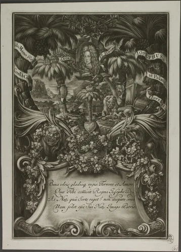 Portrait of Joseph I by Christoph Elias Heiss, print, 1701