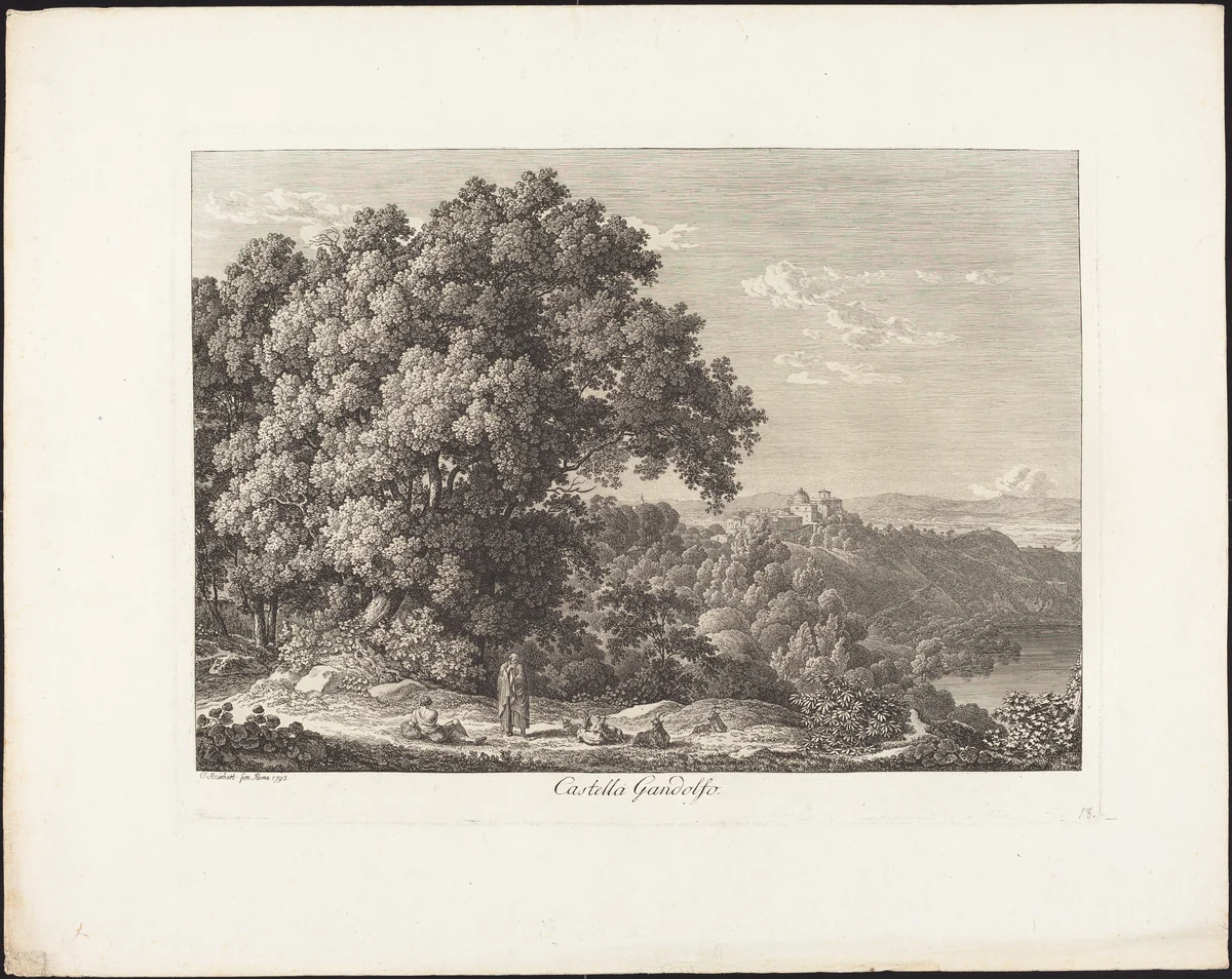 Castella Gandolfo by Johann Christian Reinhart, portfolio, 1761-1847