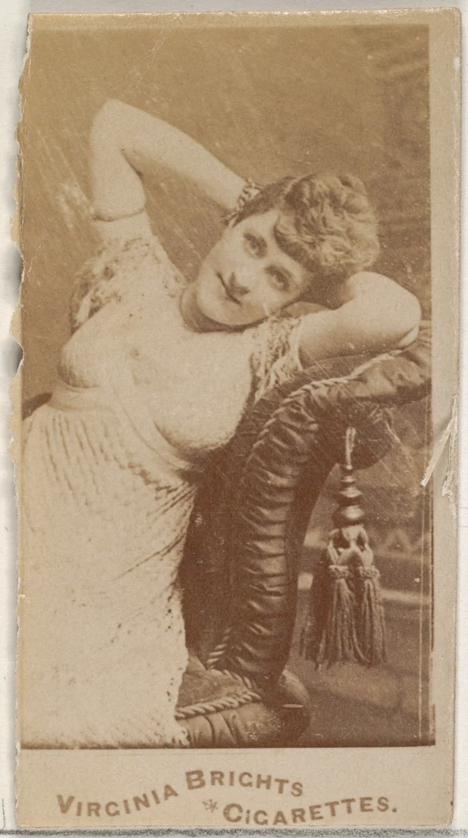 From the Actors and Actresses series (N45, Type 5) for Virginia Brights Cigarettes by Allen & Ginter, photograph, 1885-1891