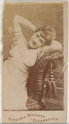 From the Actors and Actresses series (N45, Type 5) for Virginia Brights Cigarettes by Allen & Ginter, photograph, 1885-1891