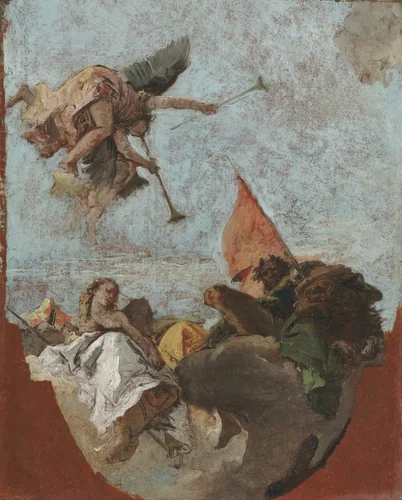 Sketch for a Ceiling by Giovanni Battista Tiepolo, painting, 1750-1759