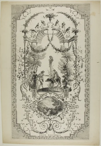 Feste Bacchique, plate 97 from " L'Oeuvre d'Antoine Watteau" by Jean Moyreau
Jean Antoine Watteau, print, 1729-1731