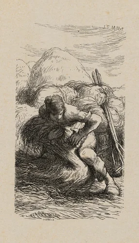 Sheaf-Binder by Jacques Adrien Lavieille
Jean François Millet, print, 1853