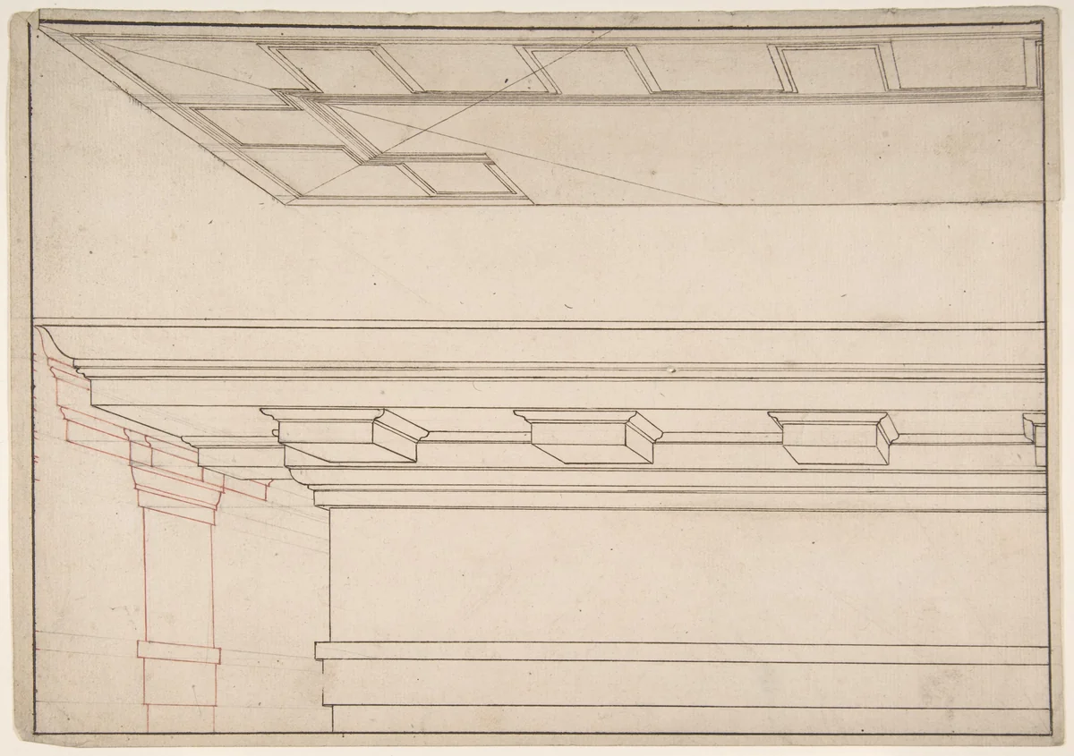 Architectural Study by anonymous, drawing, 1600-1699