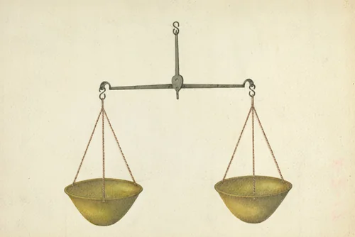 Shaker Scales by George V Vezolles, index of american design, 1935-1942