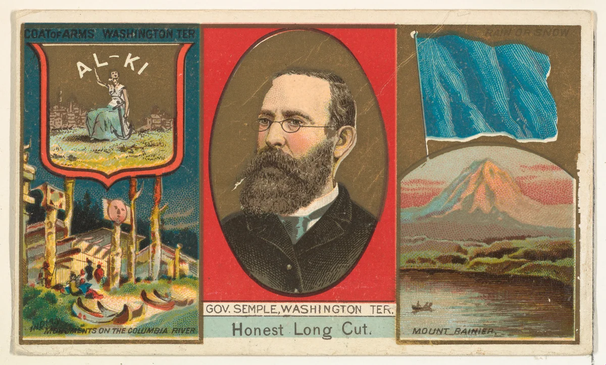 Governor Semple, Washington Territory, from "Governors, Arms, Etc." series (N133-1), issued by Duke Sons & Co. by W. Duke, Sons & Co., print, 1885-1892