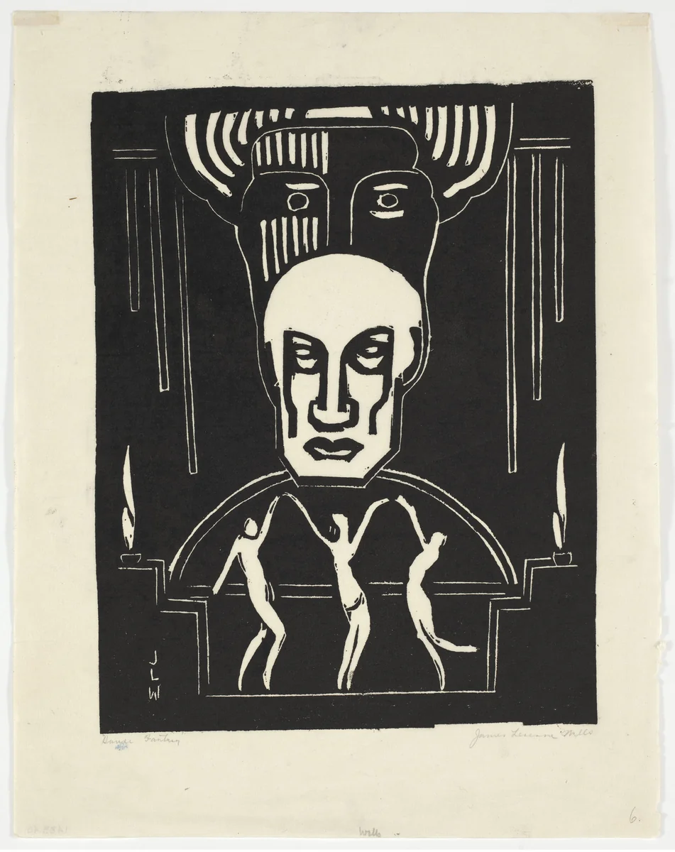 Dance Fantasy by James Lesesne Wells, print, 1928