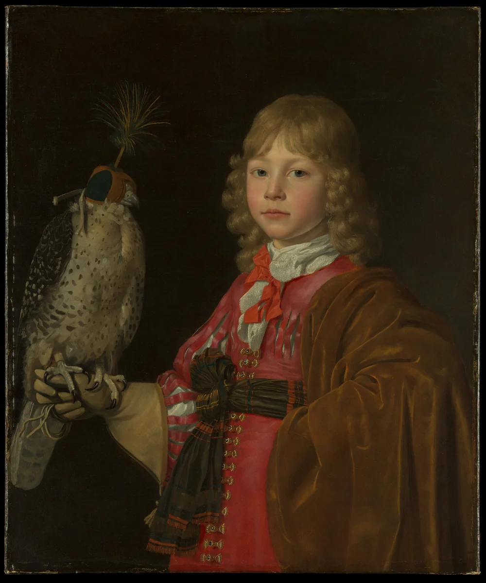 Portrait of a Boy with a Falcon by Wallerant Vaillant, painting, 1643-1677