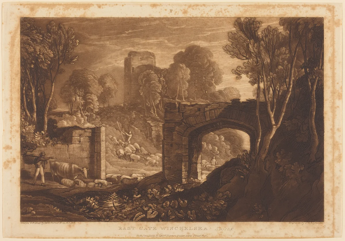 East Gate, Winchelsea by Joseph Mallord William Turner
Samuel William Reynolds I, print, 1819